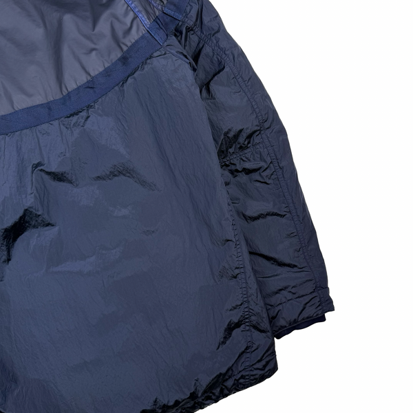 Stone Island x Nike Blue Mussola Gommata Nylon Metal Jacket - Small