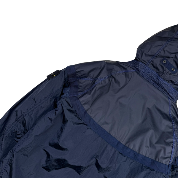 Stone Island x Nike Blue Mussola Gommata Nylon Metal Jacket - Small