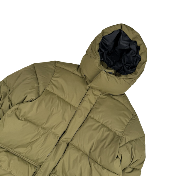Carhartt Khaki Milter Quilted Hooded Puffer Jacket - Medium