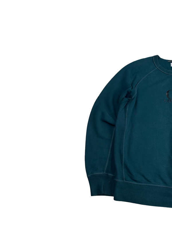 CP Company Blue Spellout Comic And Cars Graphic Crewneck Sweatshirt - Large