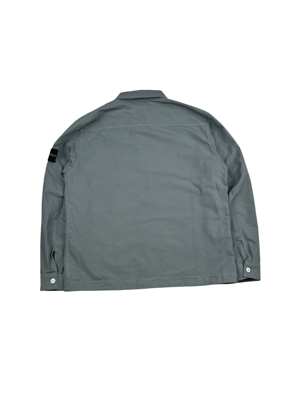 Stone Island 2024 Grey Cotton Ripstop Overshirt - XL