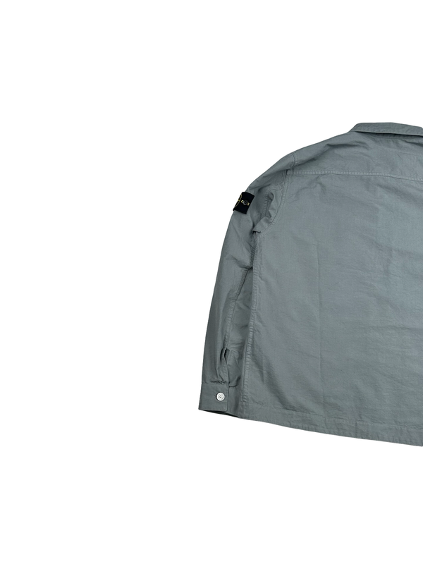 Stone Island 2024 Grey Cotton Ripstop Overshirt - XL