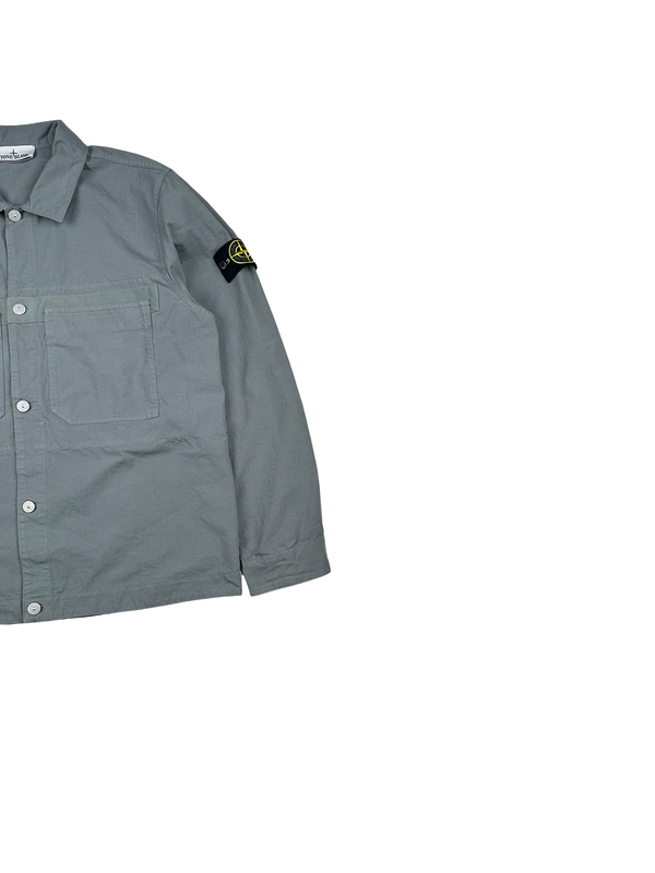 Stone Island 2024 Grey Cotton Ripstop Overshirt - XL