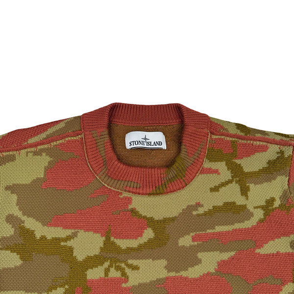 Stone Island 2022 Heritage Camo Crewneck Wool Knit Jumper - Medium