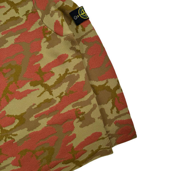 Stone Island 2022 Heritage Camo Crewneck Wool Knit Jumper - Medium