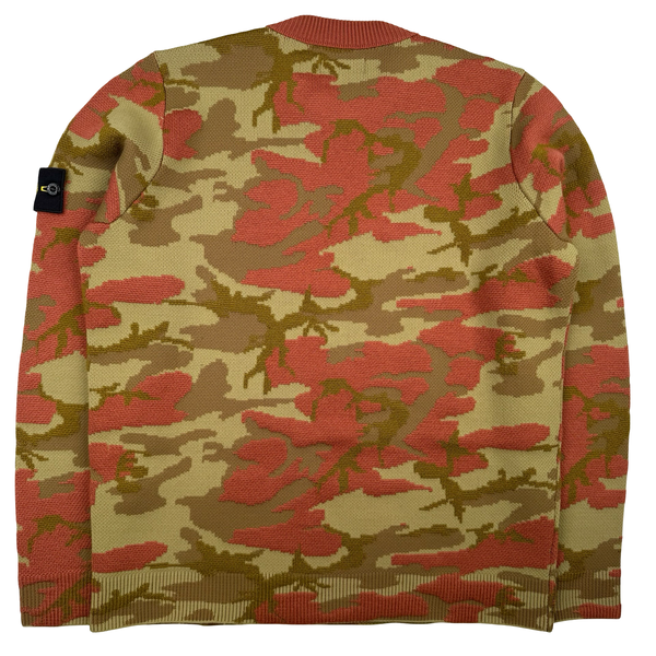 Stone Island 2022 Heritage Camo Crewneck Wool Knit Jumper - Medium