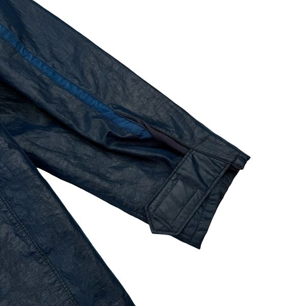Stone Island 2001 Dark Blue Micro Felt Laminated Web Jacket - XXL