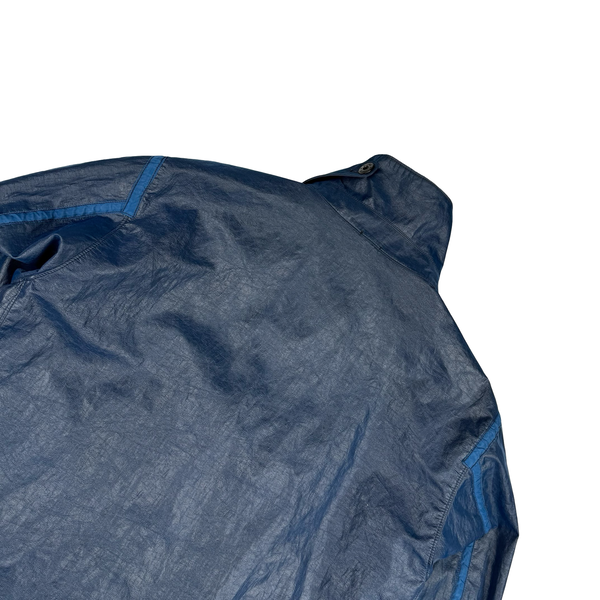Stone Island 2001 Dark Blue Micro Felt Laminated Web Jacket - XXL