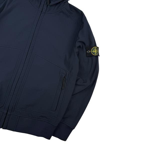Stone Island 2016 Navy Fleece Lined Soft Shell Jacket - Large