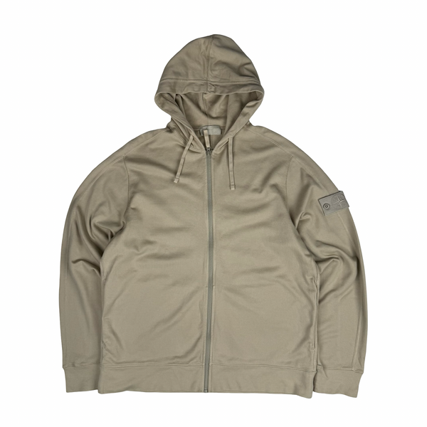 Stone Island 2024 Ghost Beige Cotton Zip Hoodie - XL
