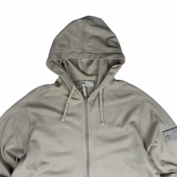 Stone Island 2024 Ghost Beige Cotton Zip Hoodie - XL