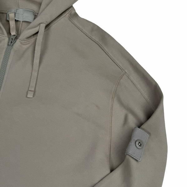 Stone Island 2024 Ghost Beige Cotton Zip Hoodie - XL