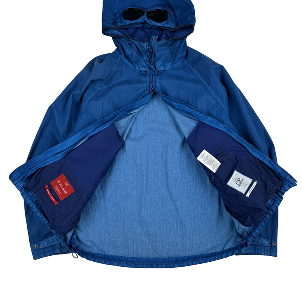 CP Company Blue 50 Fili Gum Lightweight Goggle Jacket - Large