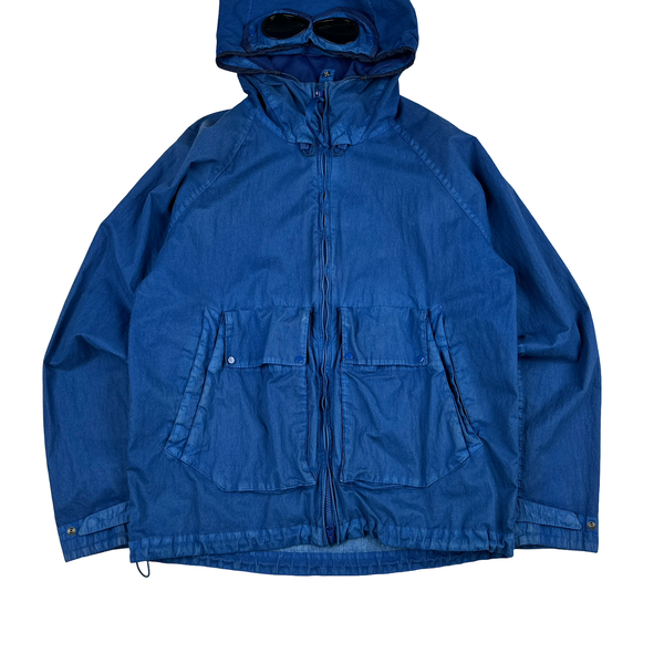 CP Company Blue 50 Fili Gum Lightweight Goggle Jacket - Large