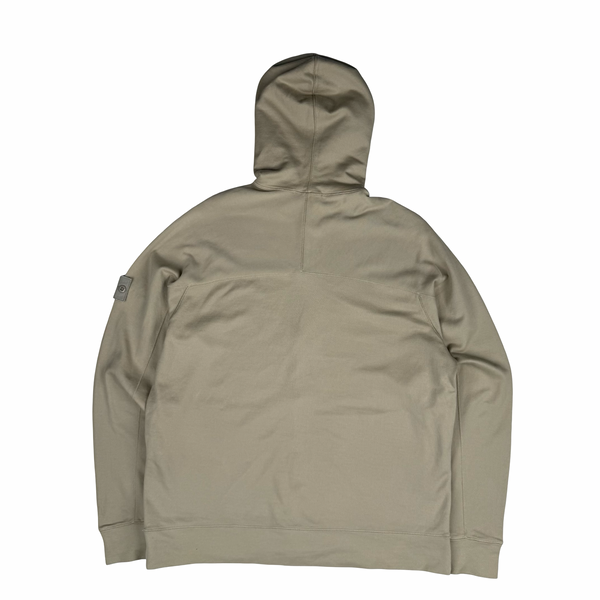 Stone Island 2024 Ghost Beige Cotton Zip Hoodie - XL
