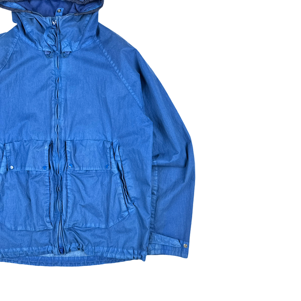 CP Company Blue 50 Fili Gum Lightweight Goggle Jacket - Large