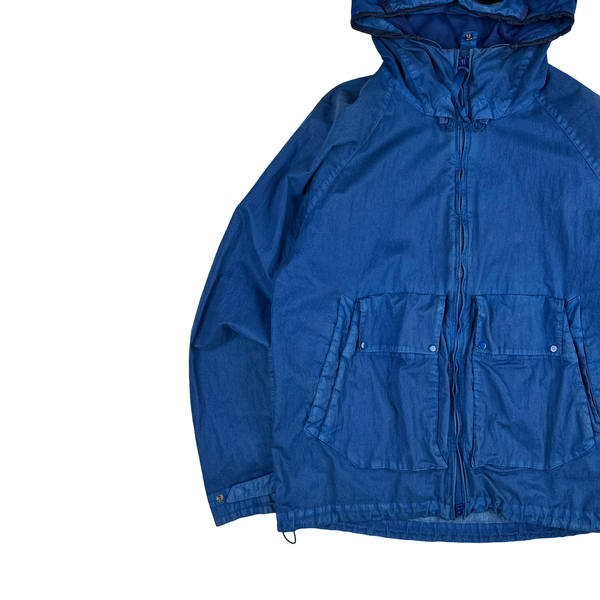 CP Company Blue 50 Fili Gum Lightweight Goggle Jacket - Large