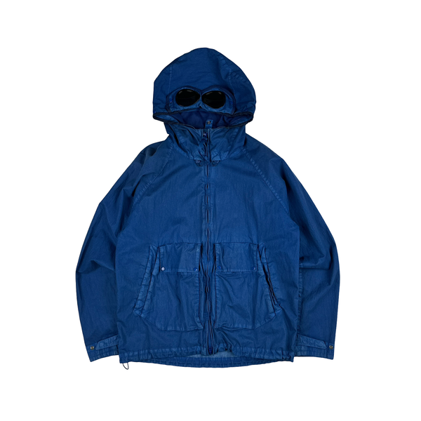 CP Company Blue 50 Fili Gum Lightweight Goggle Jacket - Large