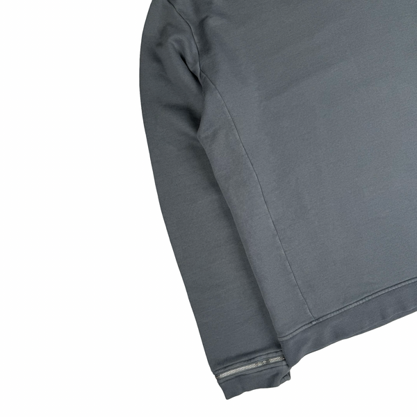 Stone Island 2013 Slate Shadow Project Zipped Detail Cotton Crew Neck Jumper - Large