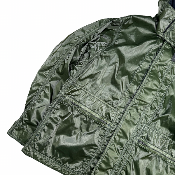 Stone Island x New Balance 2026 Green Nylon Prismatico-TC Zipped Jacket - Large