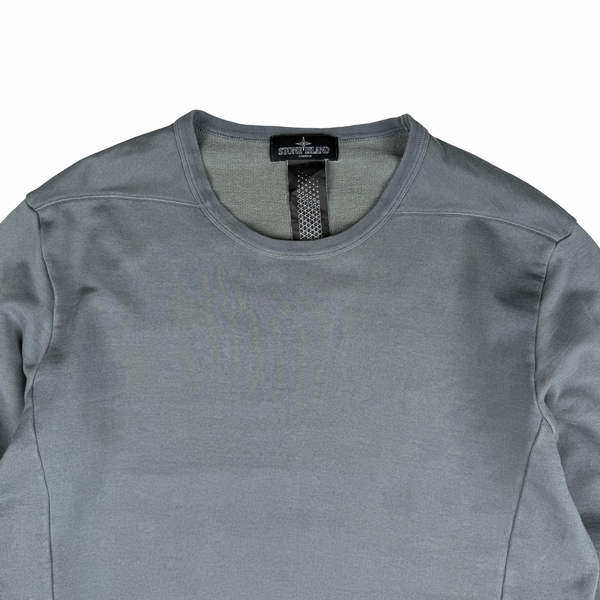Stone Island 2013 Slate Shadow Project Zipped Detail Cotton Crew Neck Jumper - Large