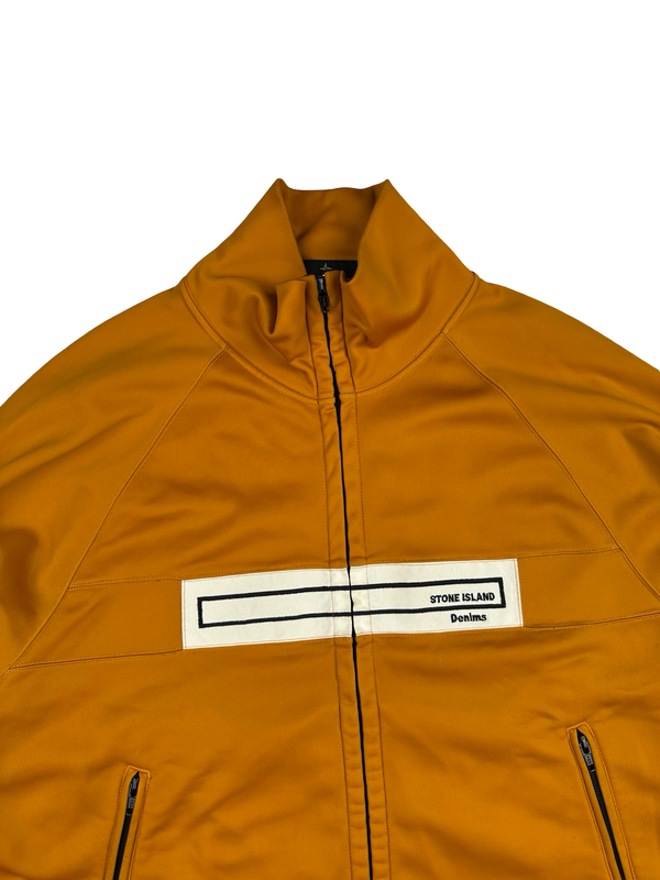 Stone Island 2003 Vintage Denims Orange Nylon Track Top - XL