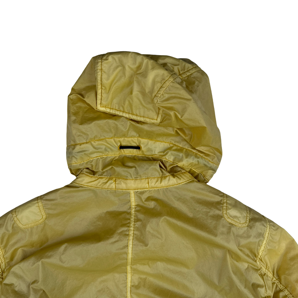 Stone Island 2018 Yellow Lamy Flock Hooded Jacket - Large