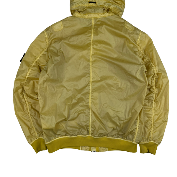 Stone Island 2018 Yellow Lamy Flock Hooded Jacket - Large