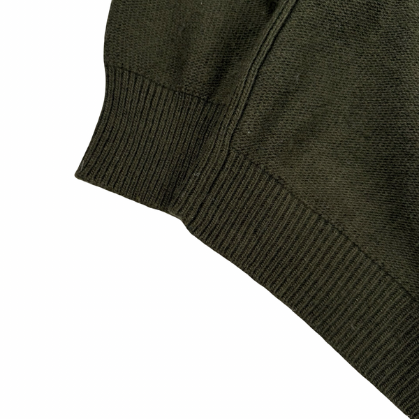 Stone Island 2016 Military Green Buttoned Wool Cardigan - Small