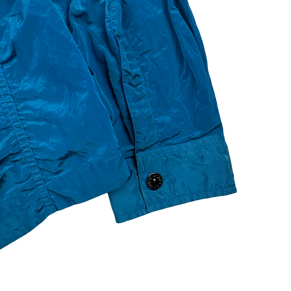 Stone Island 2018 Blue Nylon Metal Shimmer Overshirt - Medium