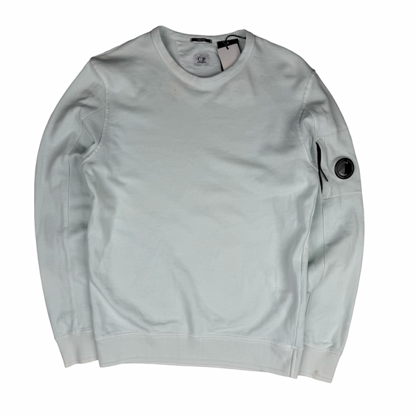 CP Company Baby Blue Cotton Lens Viewer Crewneck - Medium