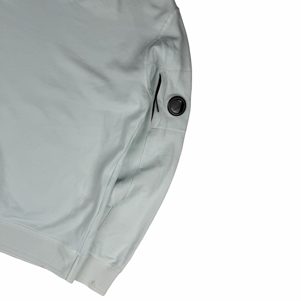 CP Company Baby Blue Cotton Lens Viewer Crewneck - Medium