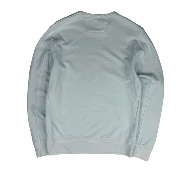 CP Company Baby Blue Cotton Lens Viewer Crewneck - Medium