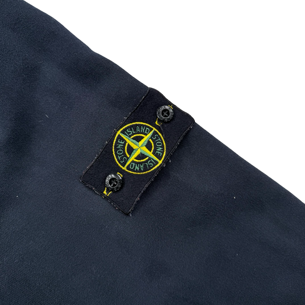Stone Island Navy Cotton Hooded Jumper - XL