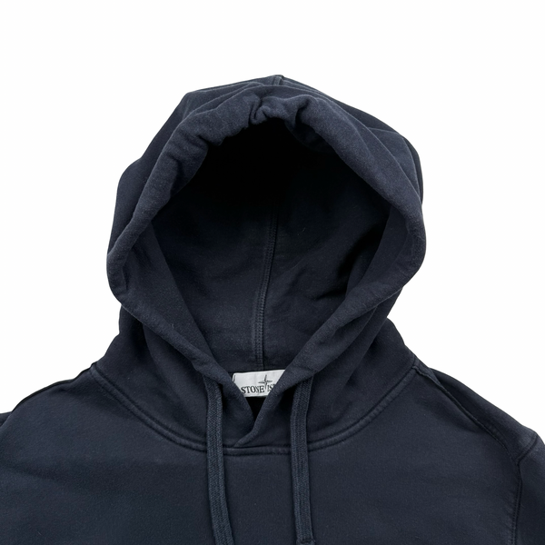 Stone Island Navy Cotton Hooded Jumper - XL
