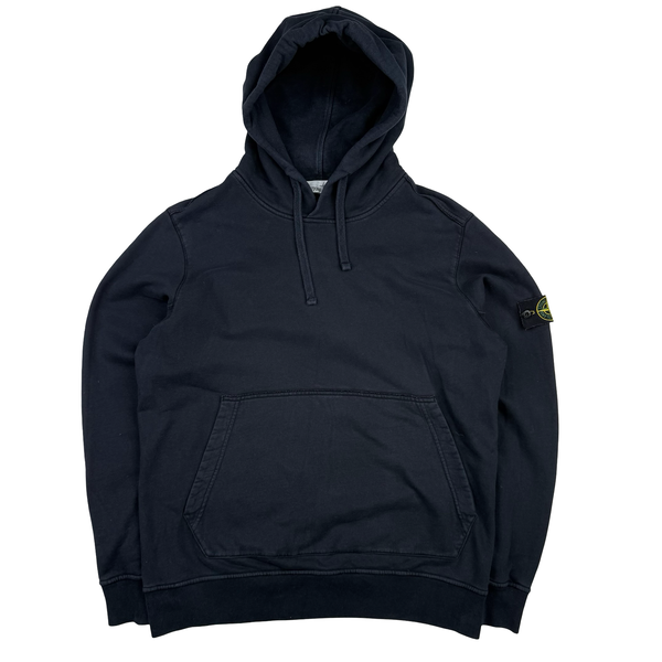 Stone Island Navy Cotton Hooded Jumper - XL