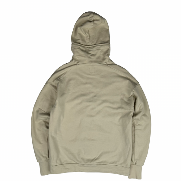 CP Company Beige Pullover Lens View Cotton Hoodie - Medium
