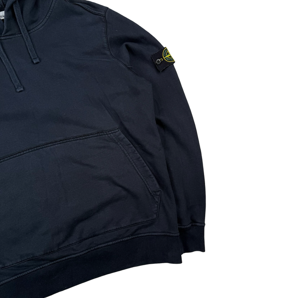 Stone Island Navy Cotton Hooded Jumper - XL