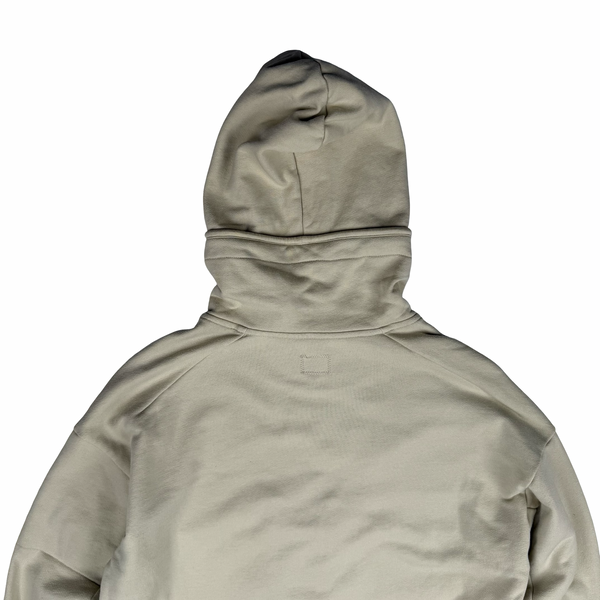 CP Company Beige Pullover Lens View Cotton Hoodie - Medium