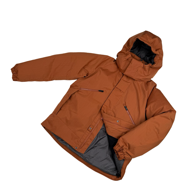 Snow Peak Fire Resistant Takibi Rust Ripstop  Down Filled Hooded Jacket - Medium
