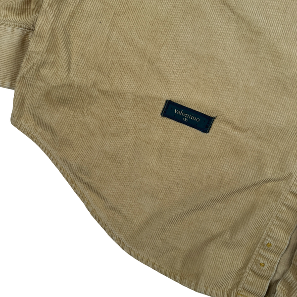 Valentino Yellow Corduroy Button up Shirt - XL