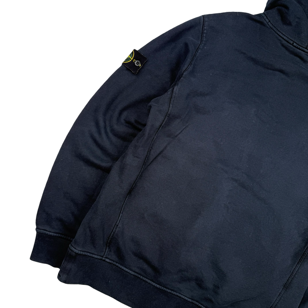 Stone Island Navy Cotton Hooded Jumper - XL