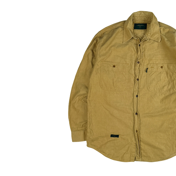 Valentino Yellow Corduroy Button up Shirt - XL