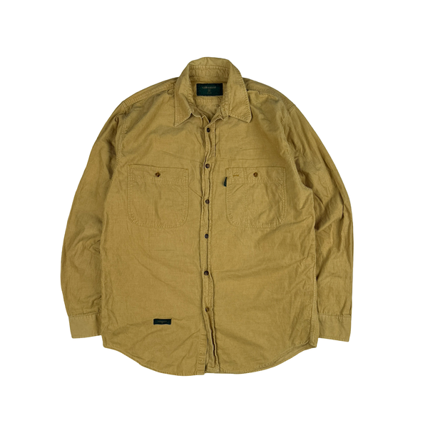 Valentino Yellow Corduroy Button up Shirt - XL