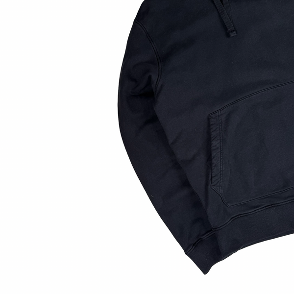 Stone Island 2021 Black Pullover Cotton Hoodie - Large