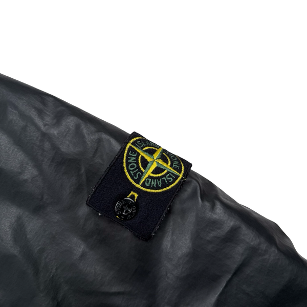 Stone Island 2011 Black Mussola Gommata Hooded Jacket - XL