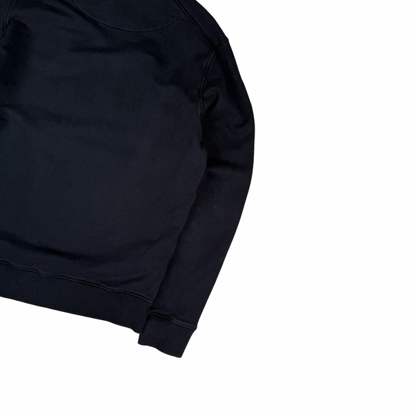 Stone Island 2021 Black Pullover Cotton Hoodie - Large
