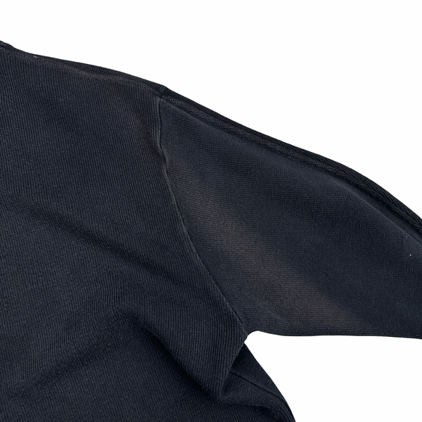 Stone Island Vintage 1999 Navy Cotton Blend Mock Neck Jumper - Medium