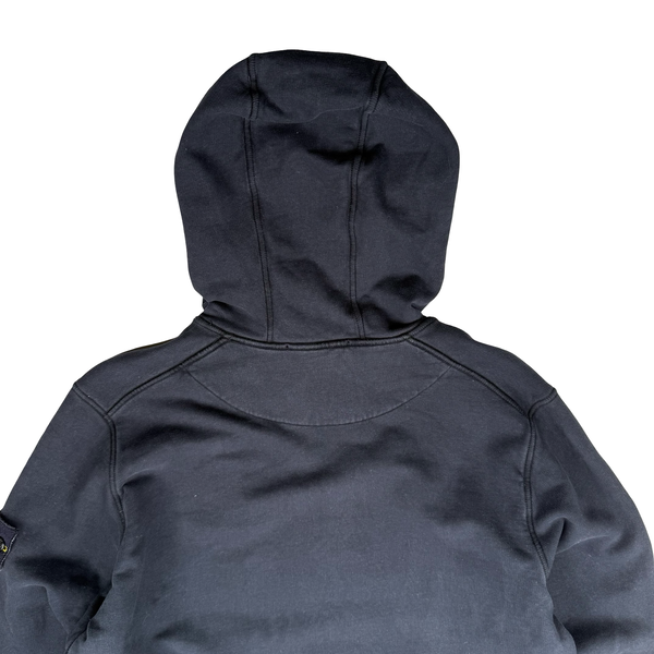 Stone Island 2021 Black Pullover Cotton Hoodie - Large