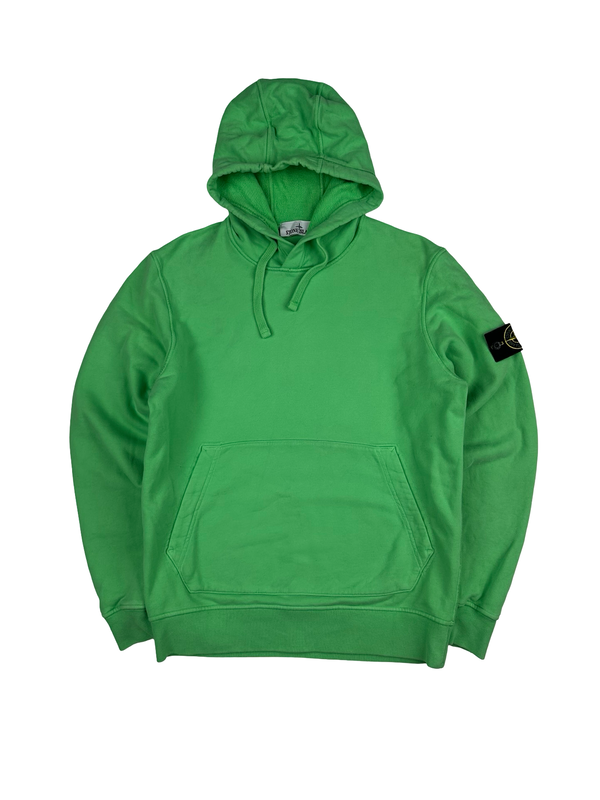 Stone Island 2022 Green Pullover Cotton Hoodie - Medium